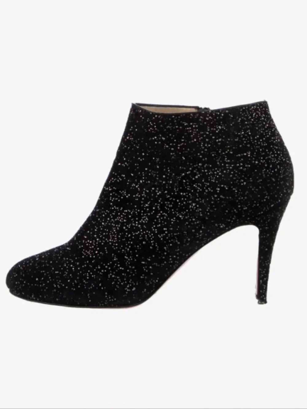 Christian Louboutin Womens Moulakate Booties Size 8 Black Suede Old Money Glam